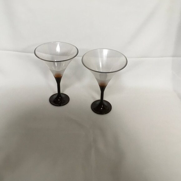 Tupperware Acrylic Sheerly Elegant Martini Cocktail  Glasses Stemware Glasses - Picture 3 of 3